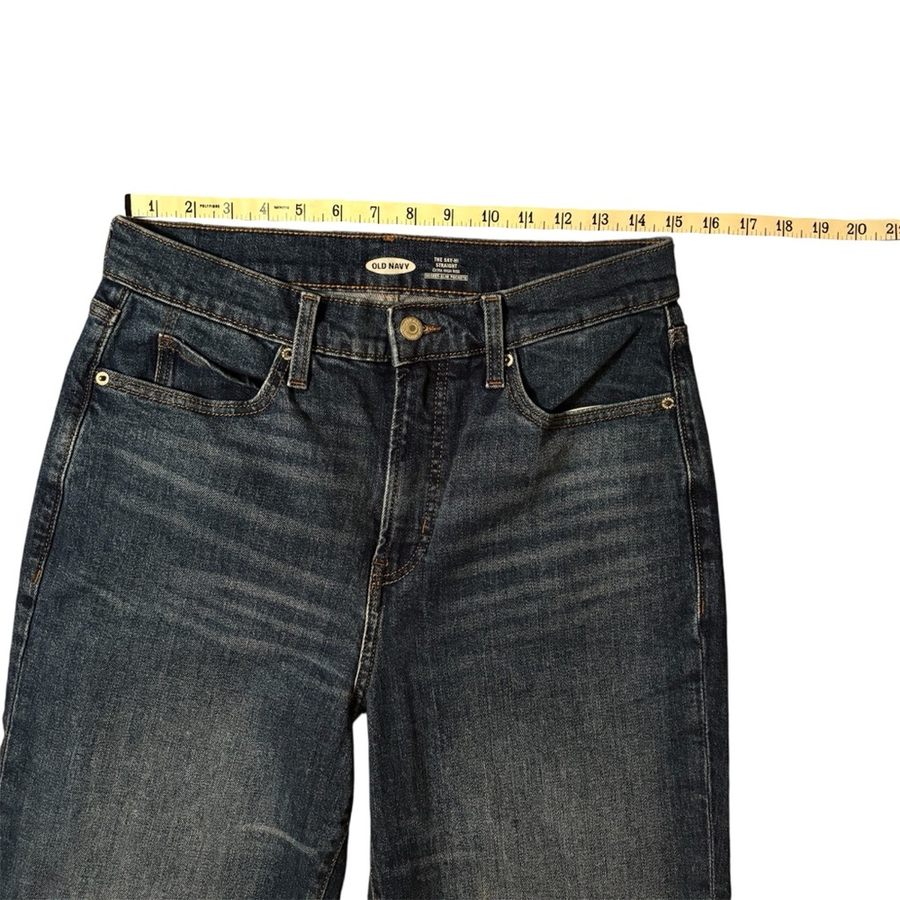 Old Navy Women's The Sky-Hi Straight Extra High Rise Jeans Size 8 - Picture 5 of 12